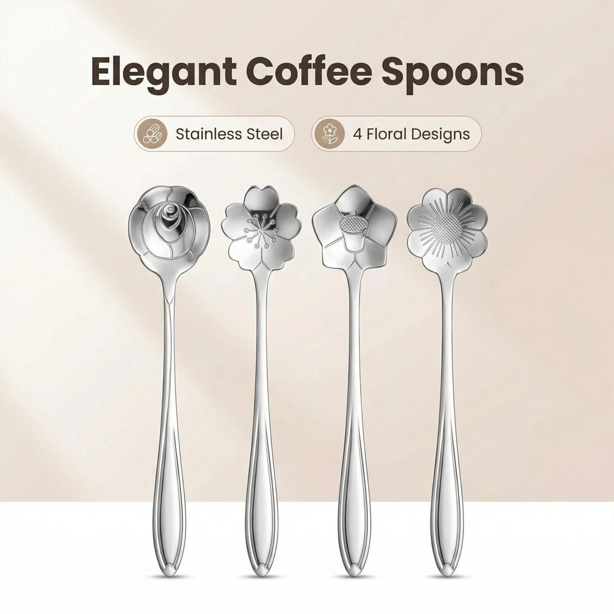 Tea Coffee Utensils - 10-Pack Stainless Steel Small Spoons, Dessert