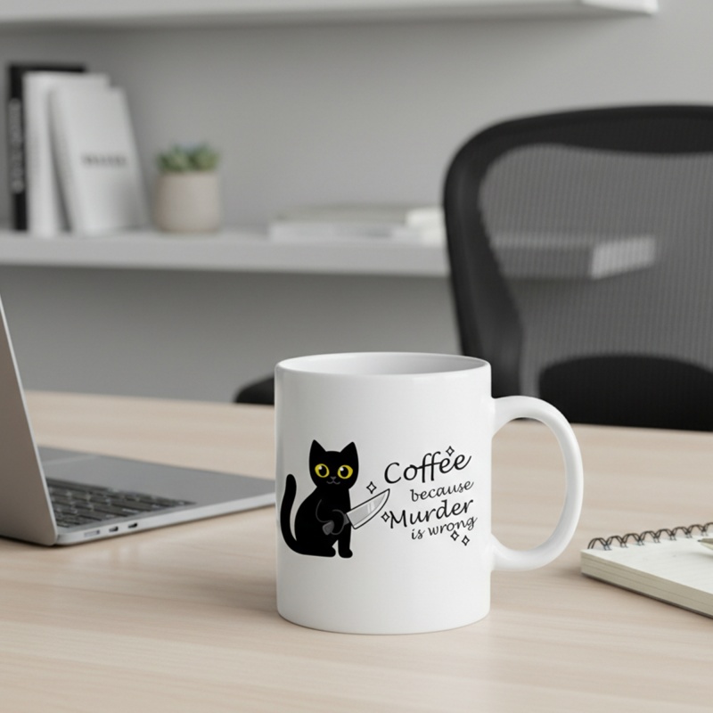 Funny Cat Coffee Mug with the  - Coffee Tea Wrong 评论和价格