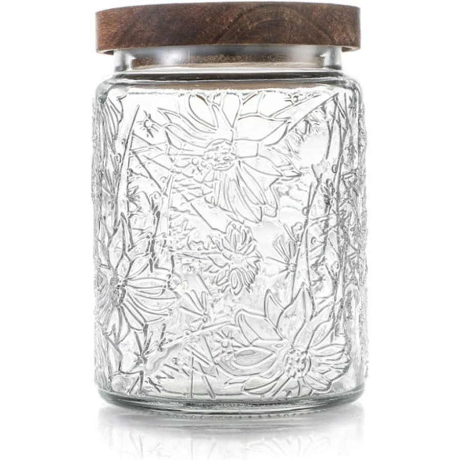 ANSQU Vintage Glass Jar with L - Tea Coffee Sugar Container 评论和价格
