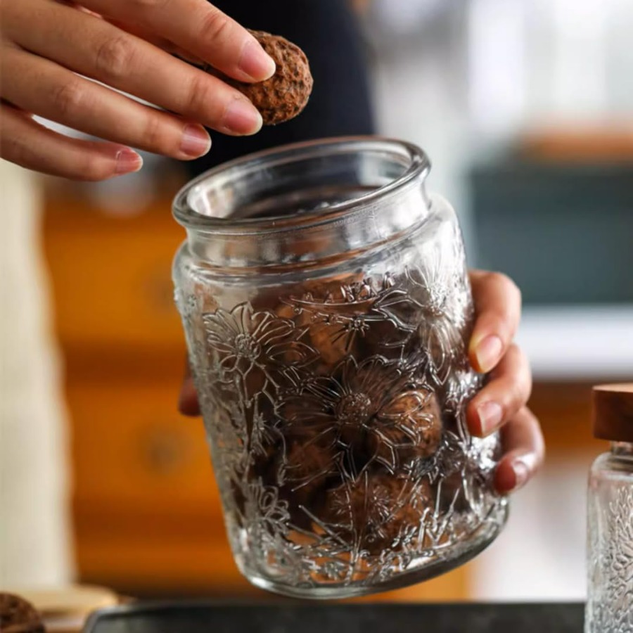 ANSQU Vintage Glass Jar with L - Tea Coffee Sugar Container 评论和价格