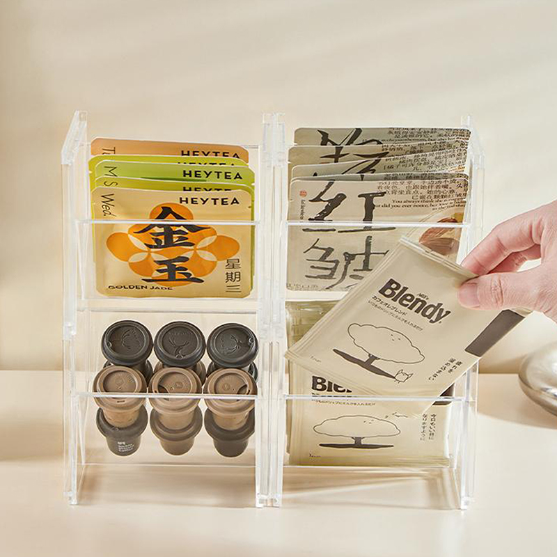 Vertical Tea Box Holder Stacka - Coffee Tea Sugar 评论和价格
