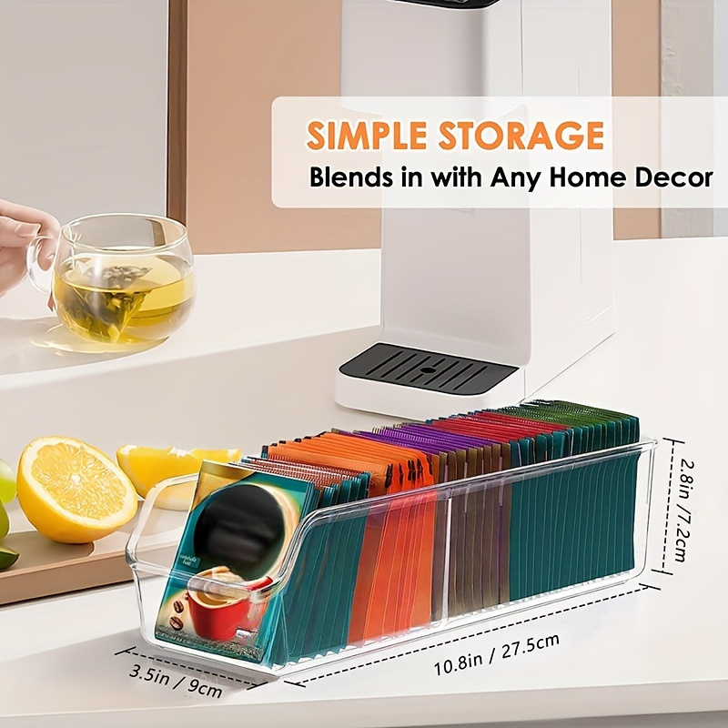 1pc Clear Tea Bag Organizer Bo - Coffee Tea Sugar 评论和价格