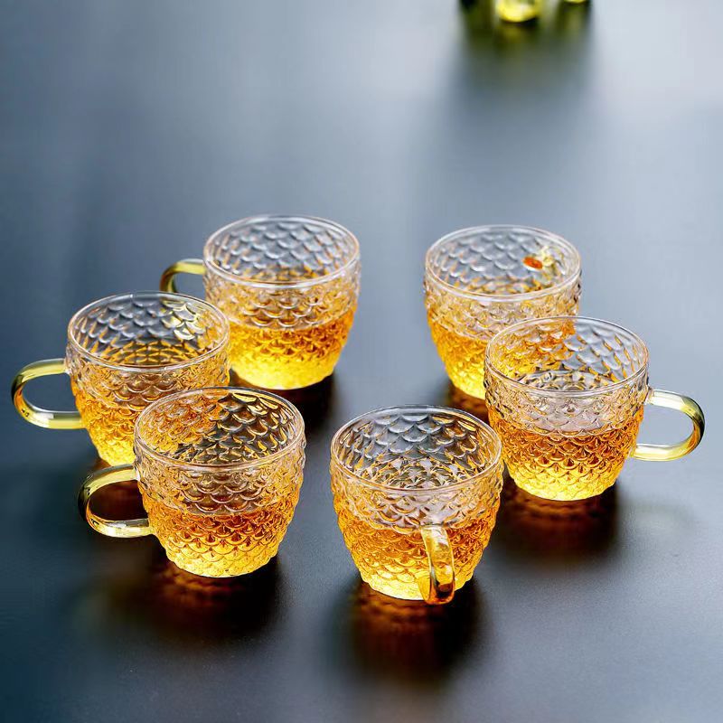 Glass Tea Cups small Cups Home - Tea Coffee Pot Set 评论和价格