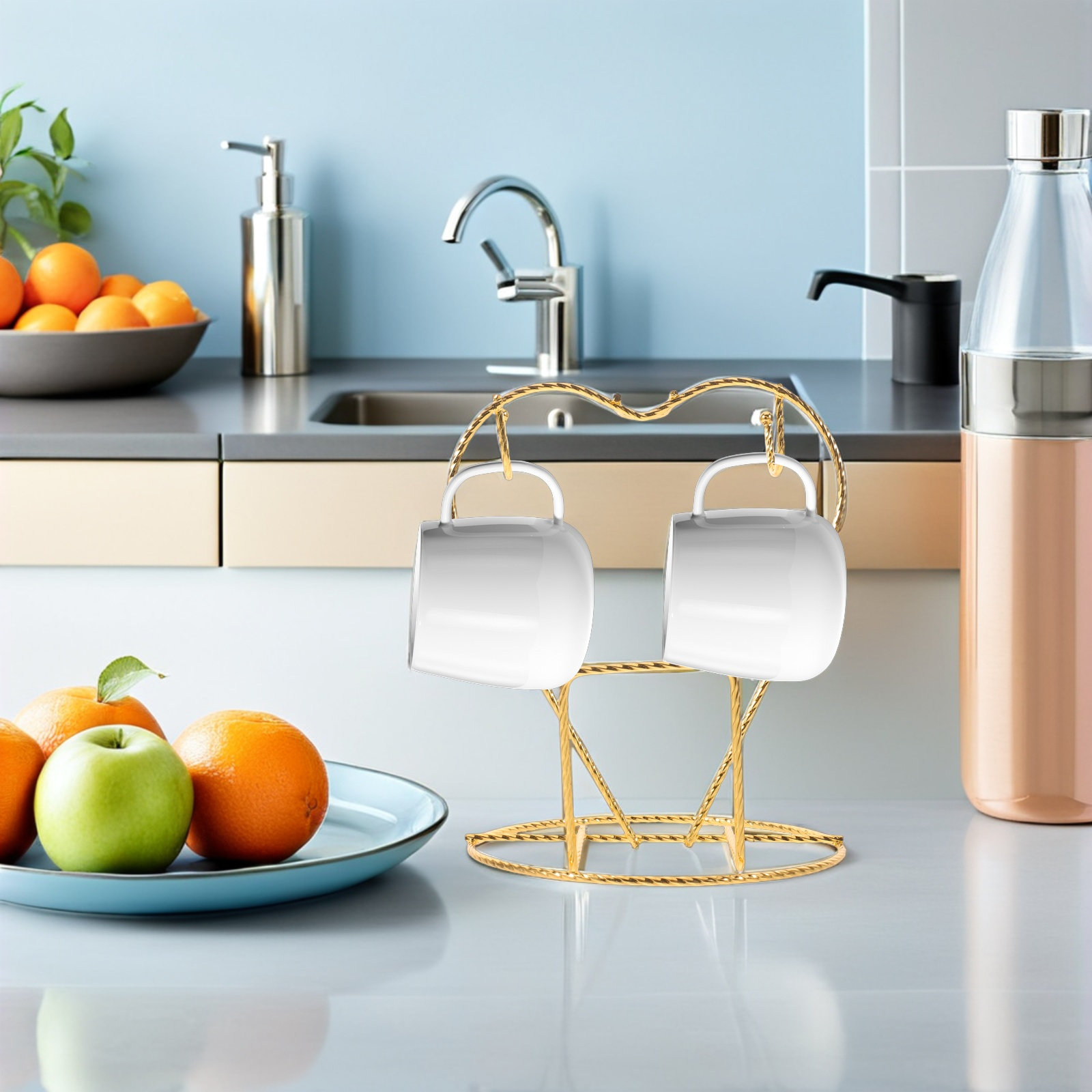 Metal Couple Coffee Mug Rack H - Coffee Tea Stand 评论和价格