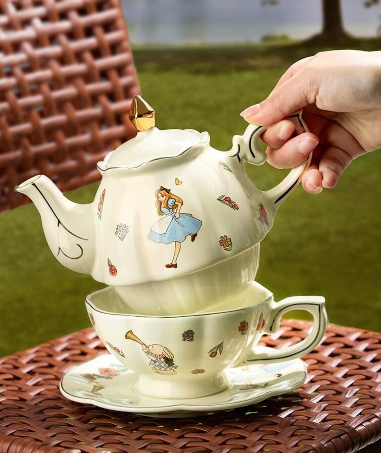 Alice Ceramic Tea and Coffee S - Coffee Tea Gift Set 评论和价格