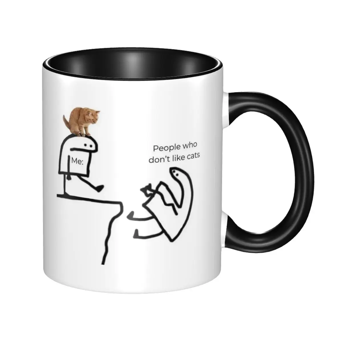 Me With Cat Design People Who  - Coffee And Tea Quotes Funny 评论和价格