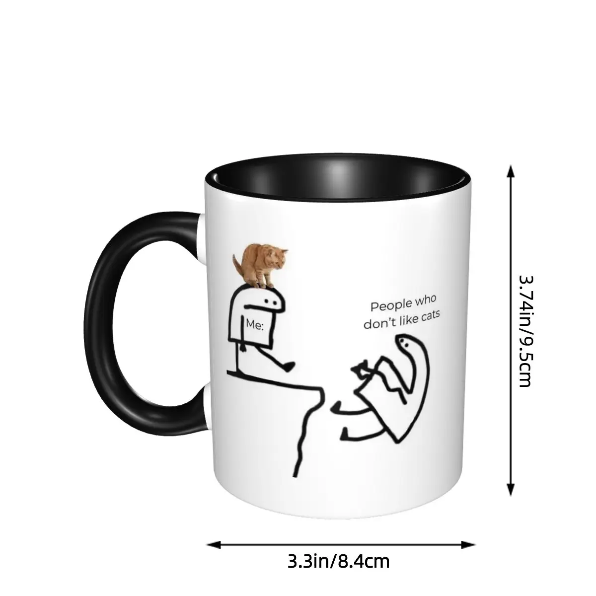 Me With Cat Design People Who  - Coffee And Tea Quotes Funny 评论和价格