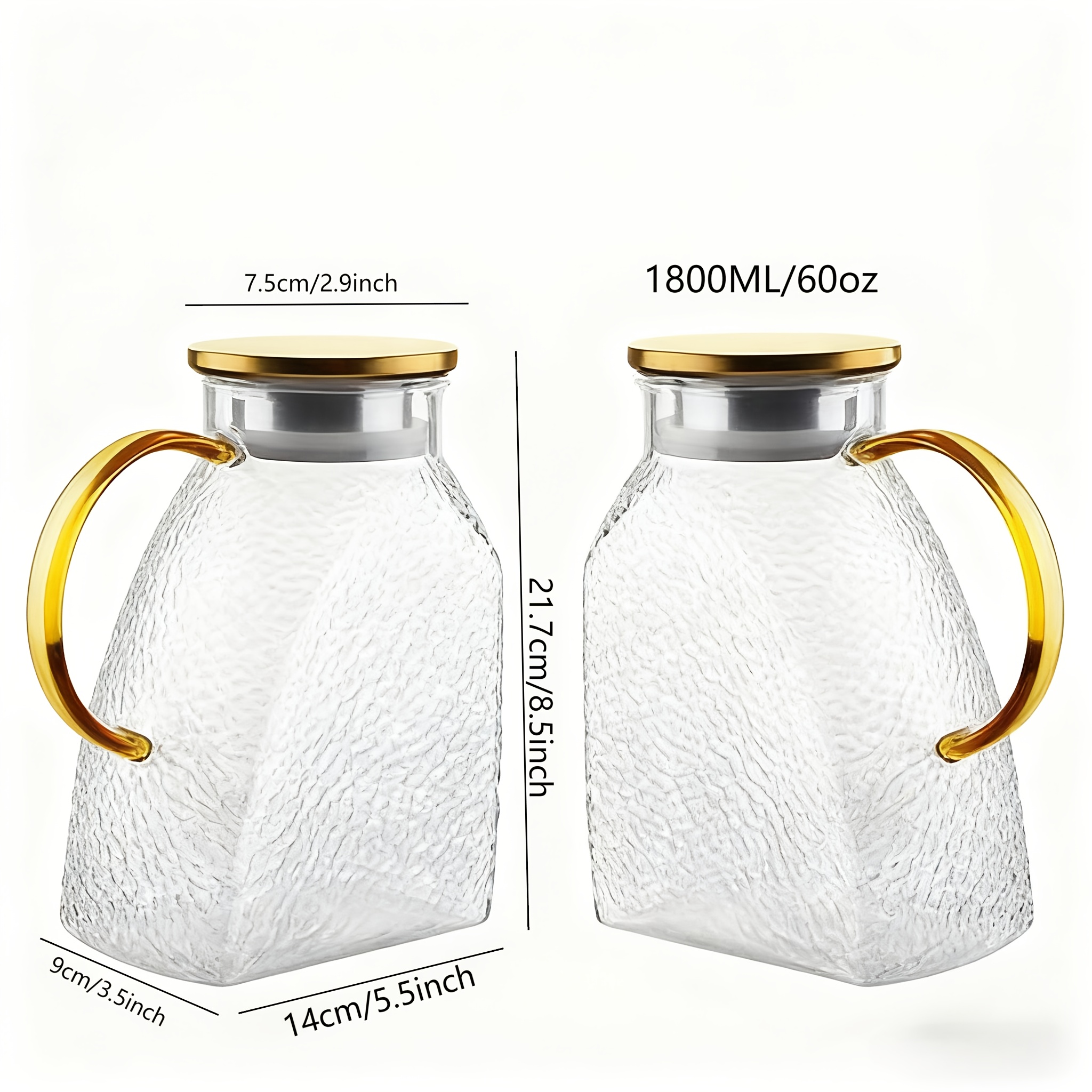 2pcs Glass Carafe with Lid And - Coffee Tea Equipment 评论和价格