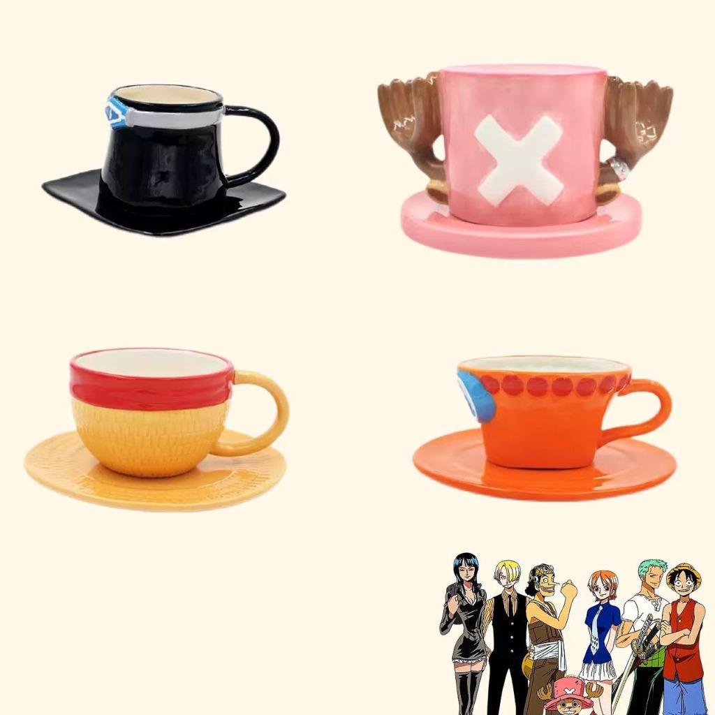 One Piece Character Ceramic Cu - Coffee Tea Gift Set 评论和价格