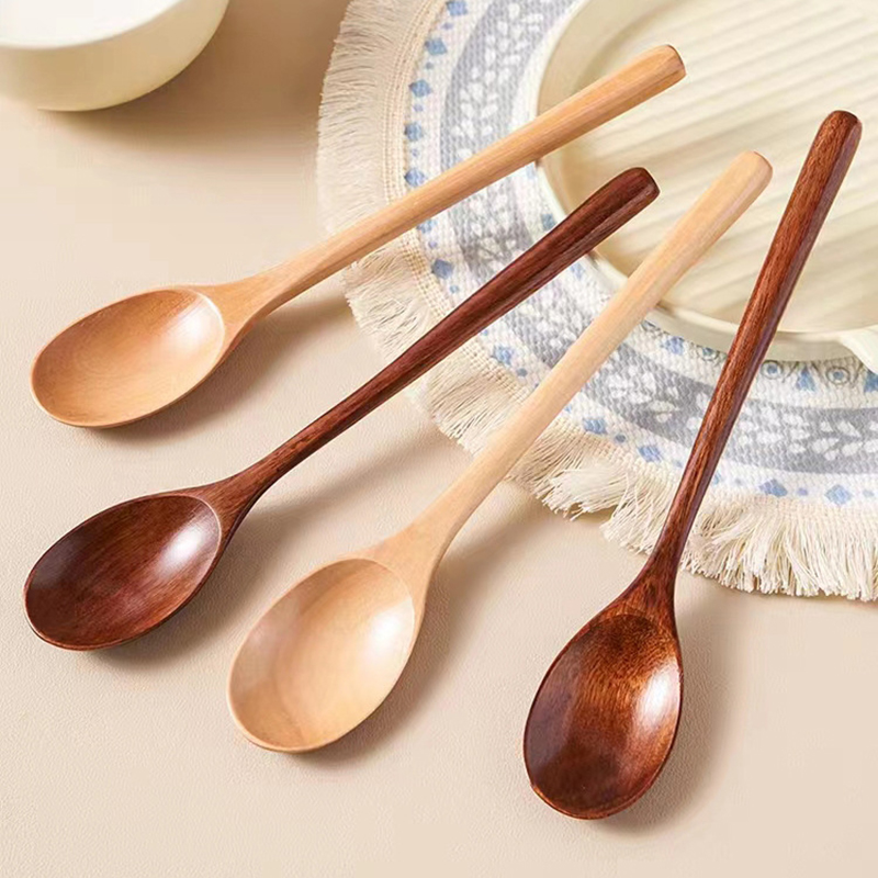 2pcs Wooden Spoon Tableware Ki - Tea Coffee Utensils 评论和价格