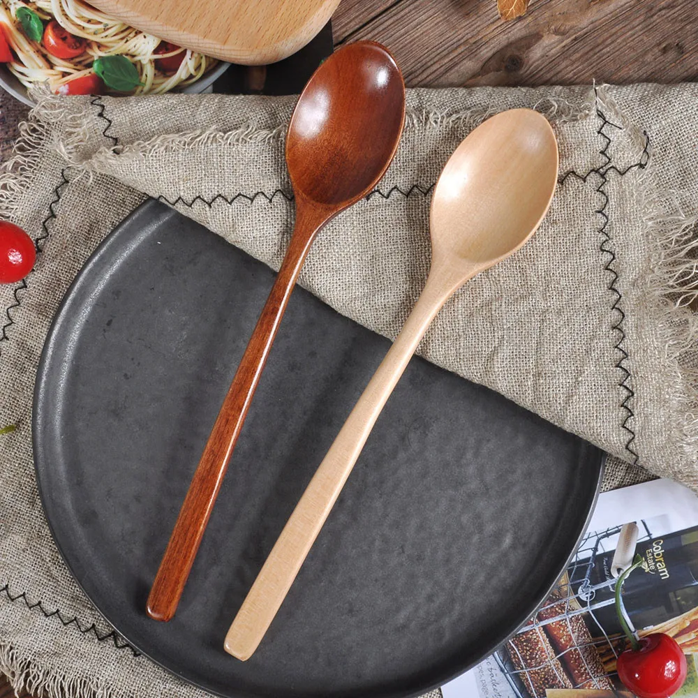 2pcs Wooden Spoon Tableware Ki - Tea Coffee Utensils 评论和价格