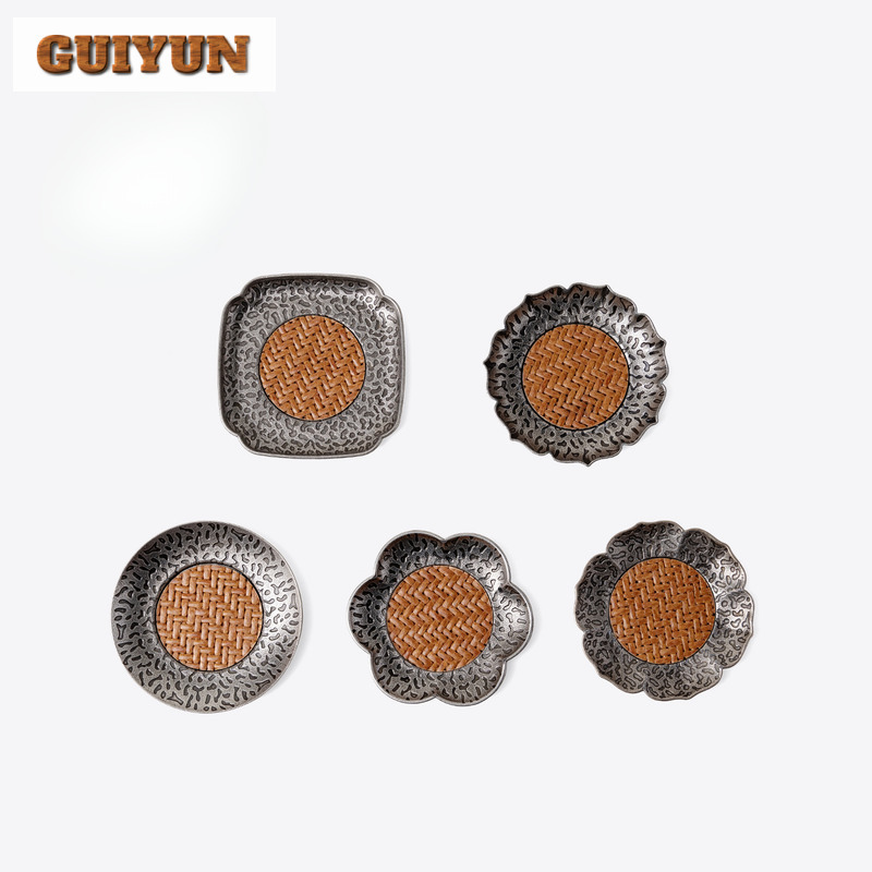 2pc/lot Alloy Rattan Mat Coast - Coffee Tea Gift Set 评论和价格