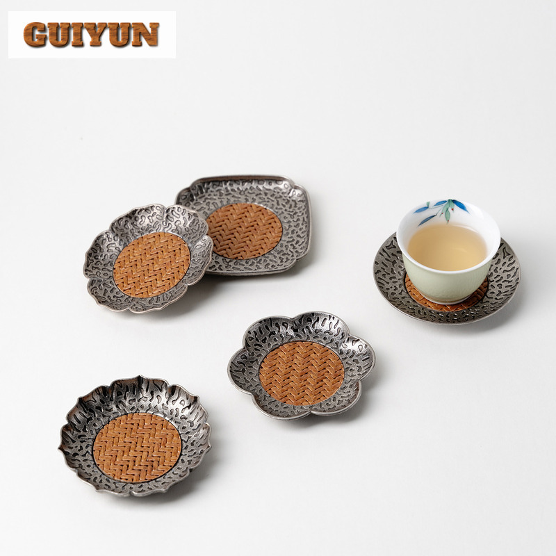 2pc/lot Alloy Rattan Mat Coast - Coffee Tea Gift Set 评论和价格