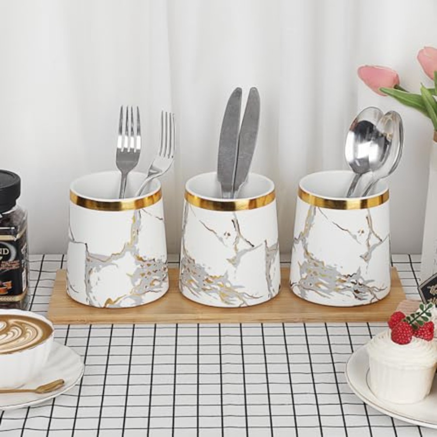 Set of 3 Canisters Set for Sug - Coffee Tea Sugar 评论和价格