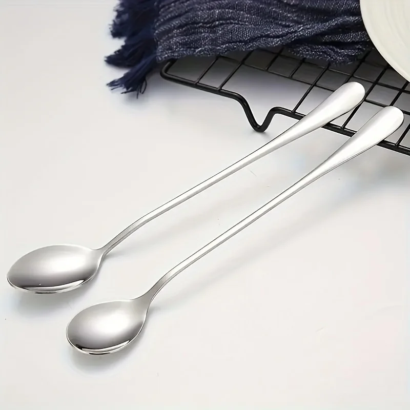 Stainless Steel 1/10pcs Long H - Tea Coffee Utensils 评论和价格