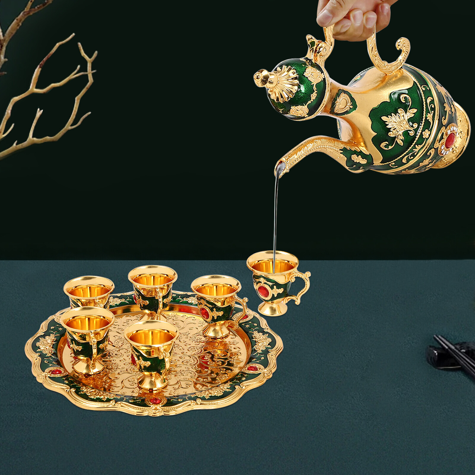 Turkish Tea Set Vintage Turkis - Tea Coffee Pot Set 评论和价格
