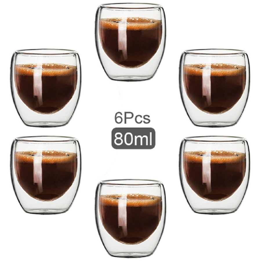 Double Walled Glass Coffee Mug - Tea Coffee Pot Set 评论和价格