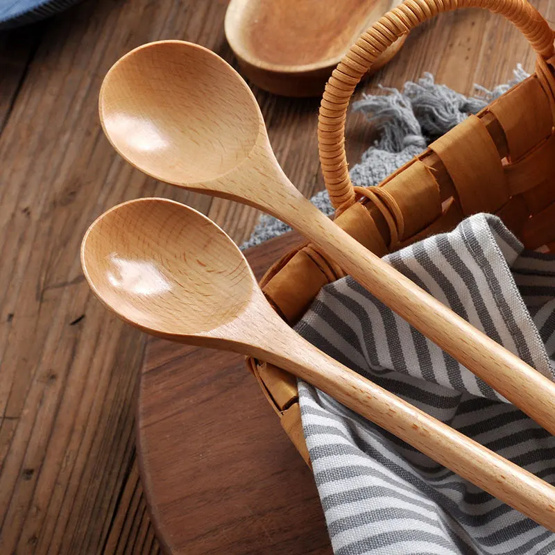 1pcs Wooden Spoon Tableware Ki - Tea Coffee Utensils 评论和价格