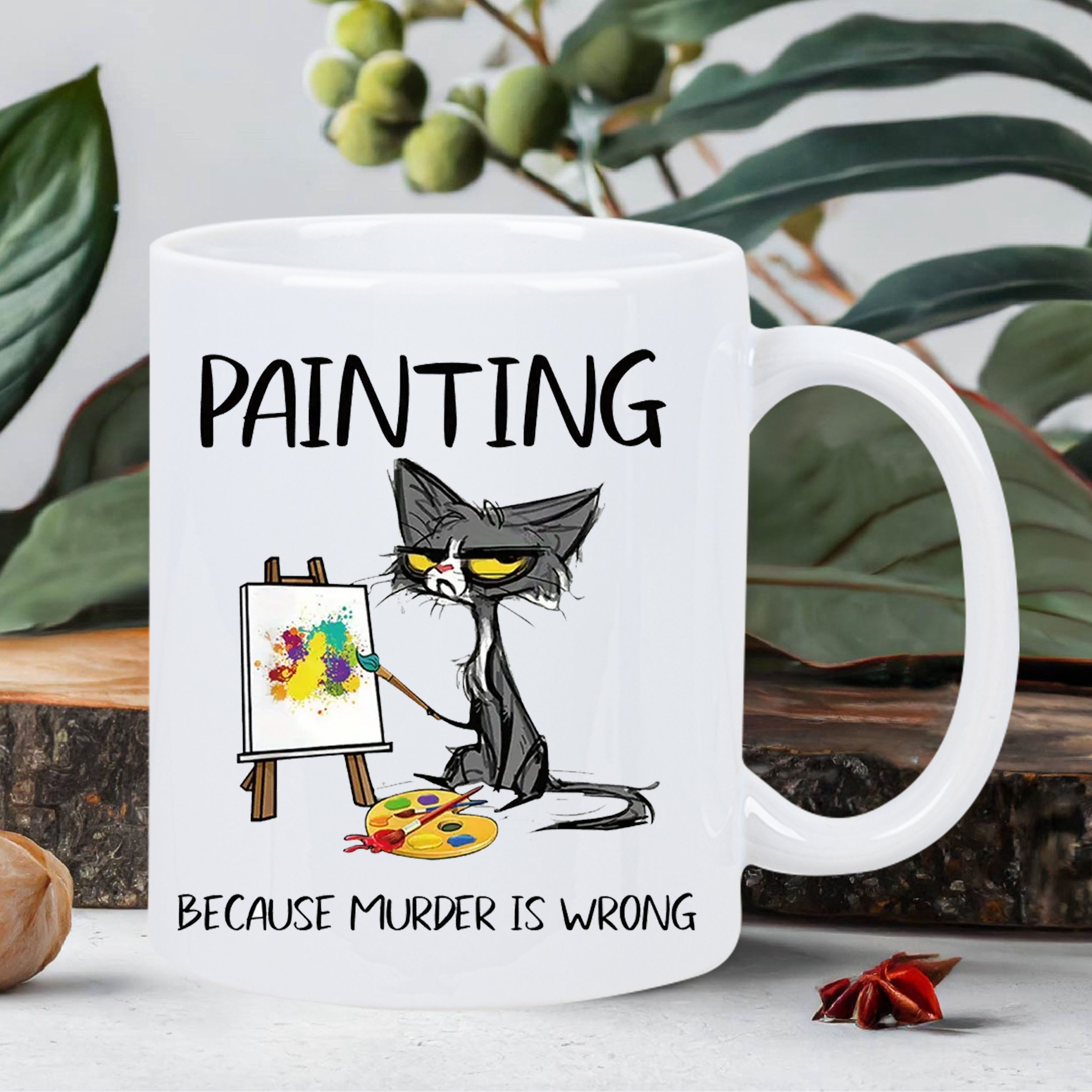 Painting Because Murder Is Wro - Coffee Tea Wrong 评论和价格