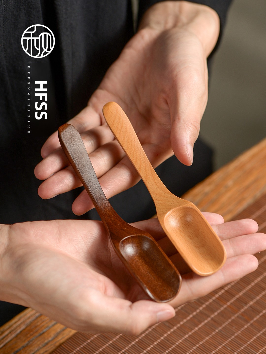 Walnut Wood Tea Spoon Tea Cere - Tea Coffee Utensils 评论和价格