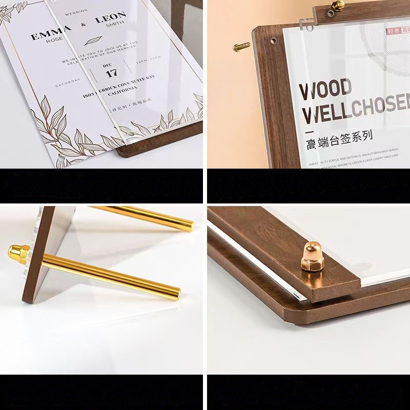 Custom A4/A5 Acrylic Wood Grai - Coffee Tea Stand 评论和价格