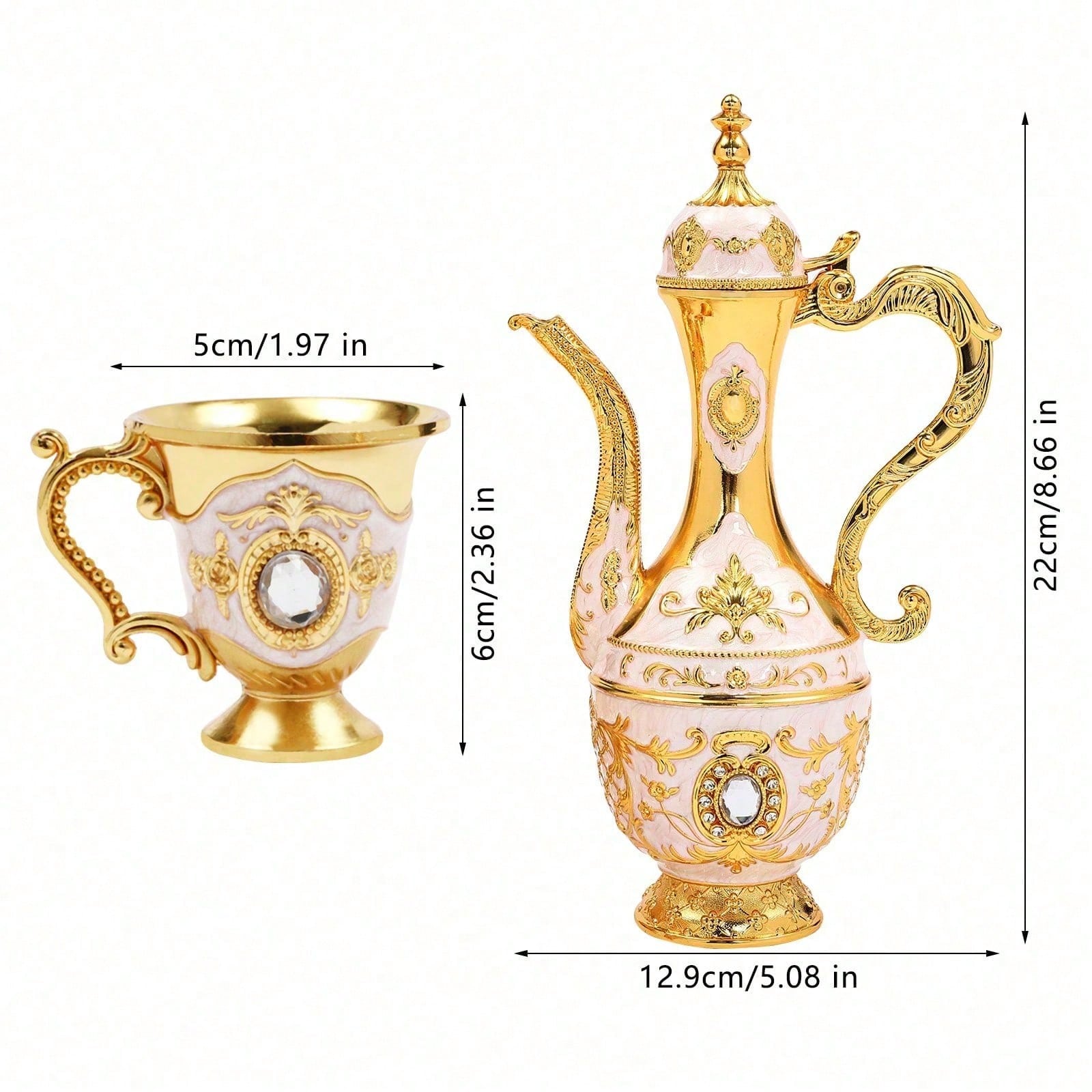 Vintage Turkish Tea Set with C - Coffee Tea Gift Set 评论和价格