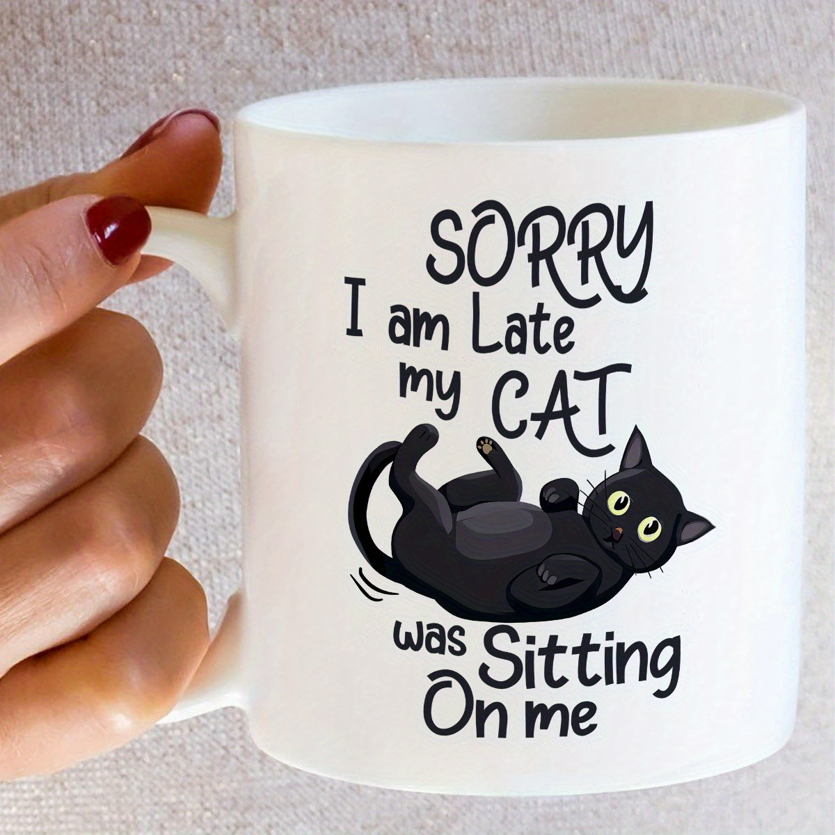 1 Funny Cat Shaped Ceramic Mug - Coffee Tea Me 评论和价格