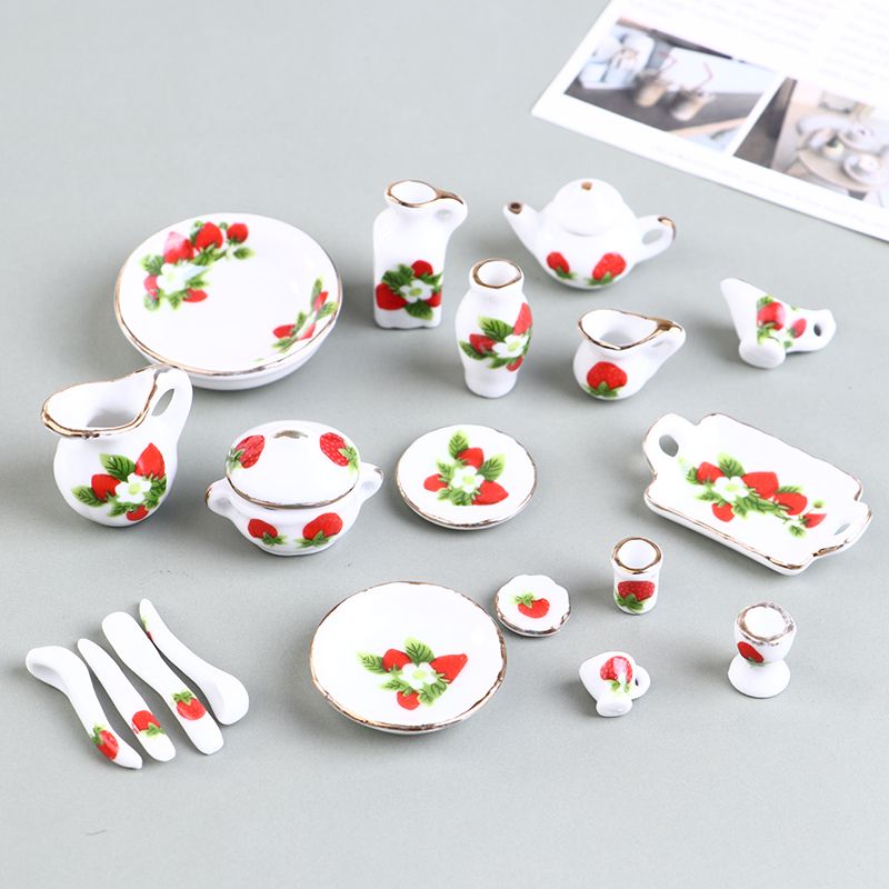 1 Set 1:12 Miniature Doll Hous - Tea Coffee Pot Set 评论和价格