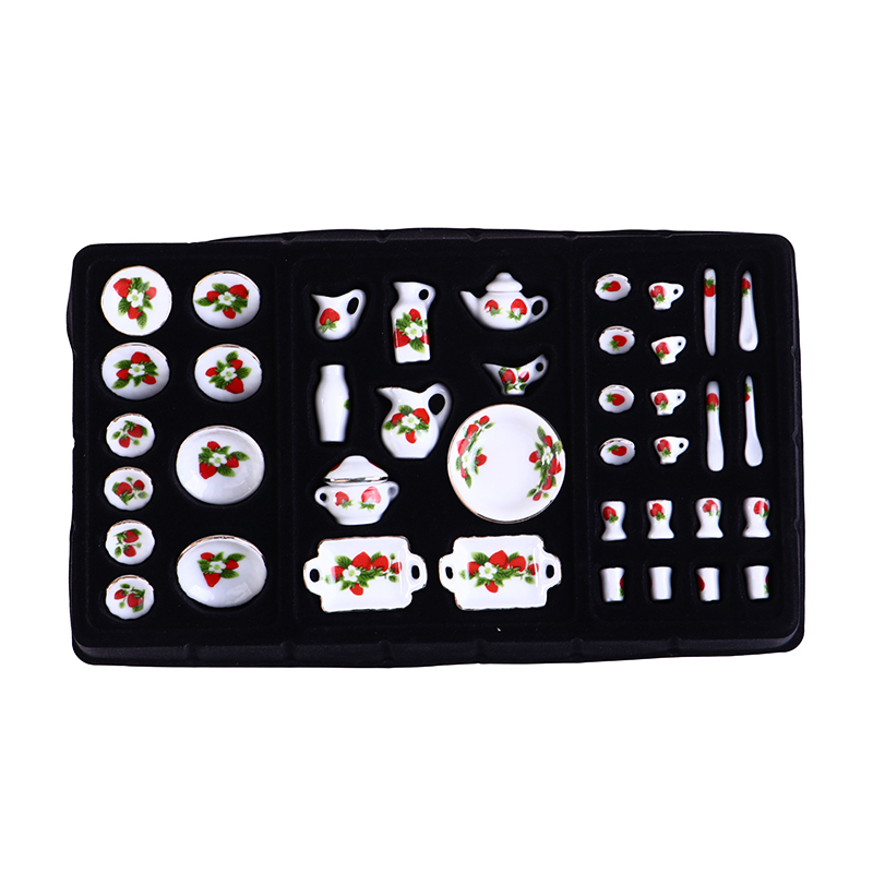 1 Set 1:12 Miniature Doll Hous - Tea Coffee Pot Set 评论和价格