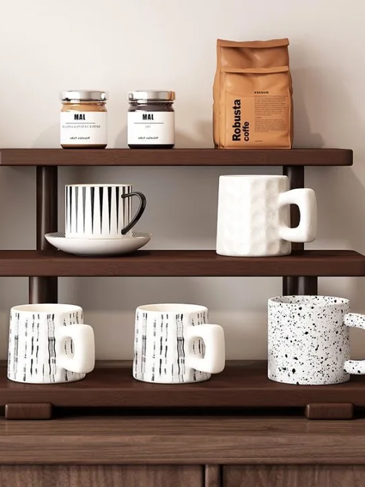 Luxury Wooden Cup Holder Deskt - Coffee Tea Break 评论和价格