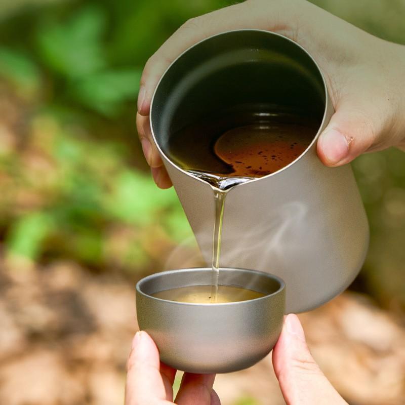 D2 Pure Titanium Double-layer  - Tea Coffee Pot Set 评论和价格