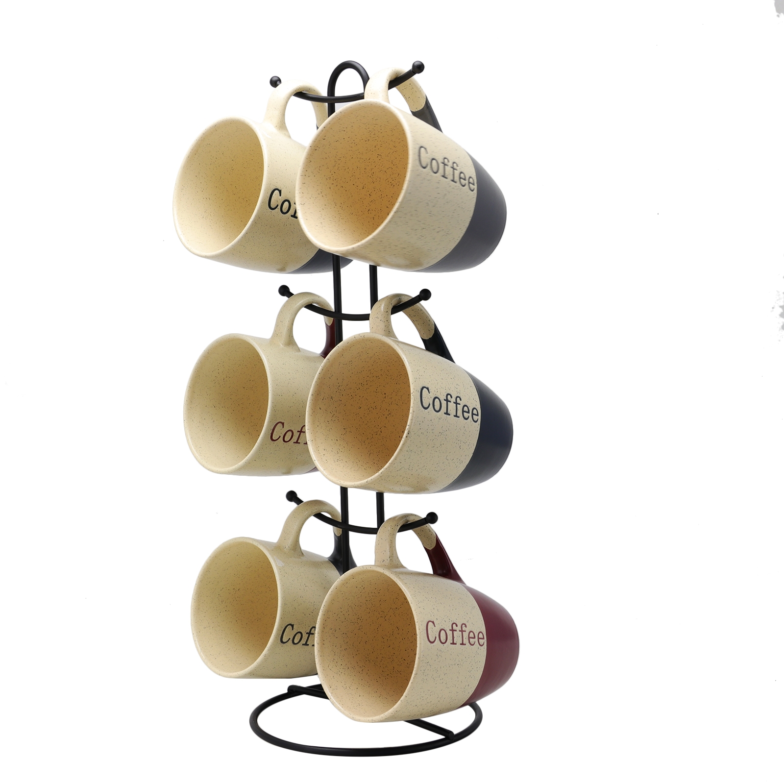Coffee House 6-Piece 12 oz Mug - Coffee Tea Stand 评论和价格