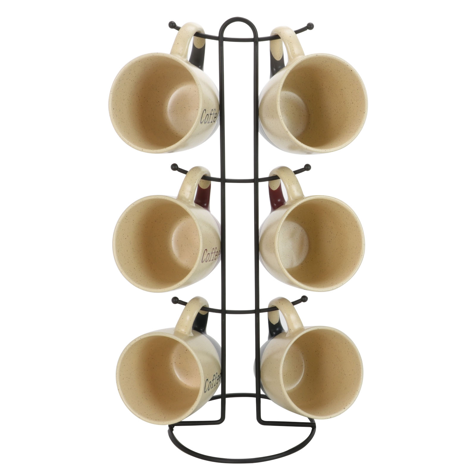 Coffee House 6-Piece 12 oz Mug - Coffee Tea Stand 评论和价格