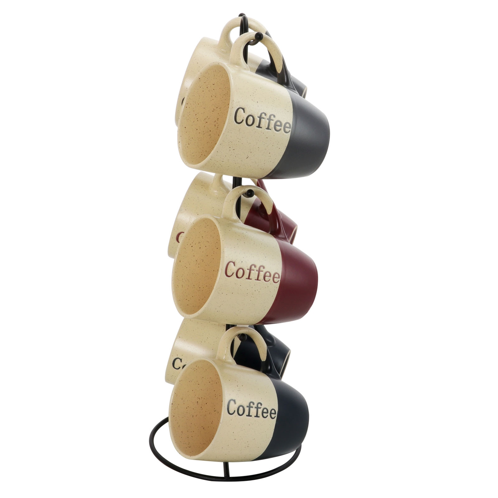 Coffee House 6-Piece 12 oz Mug - Coffee Tea Stand 评论和价格