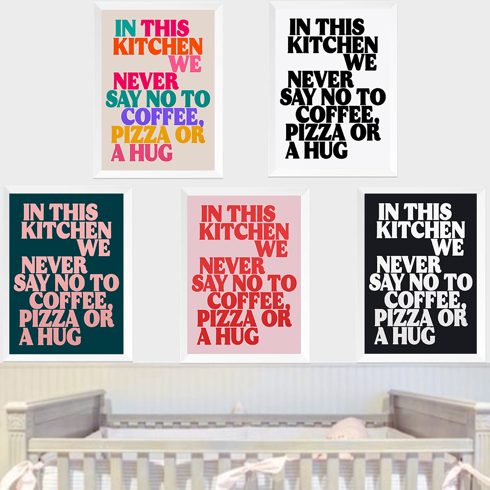 Colourful In This Kitchen Quot - Coffee And Tea Quotes Funny 评论和价格