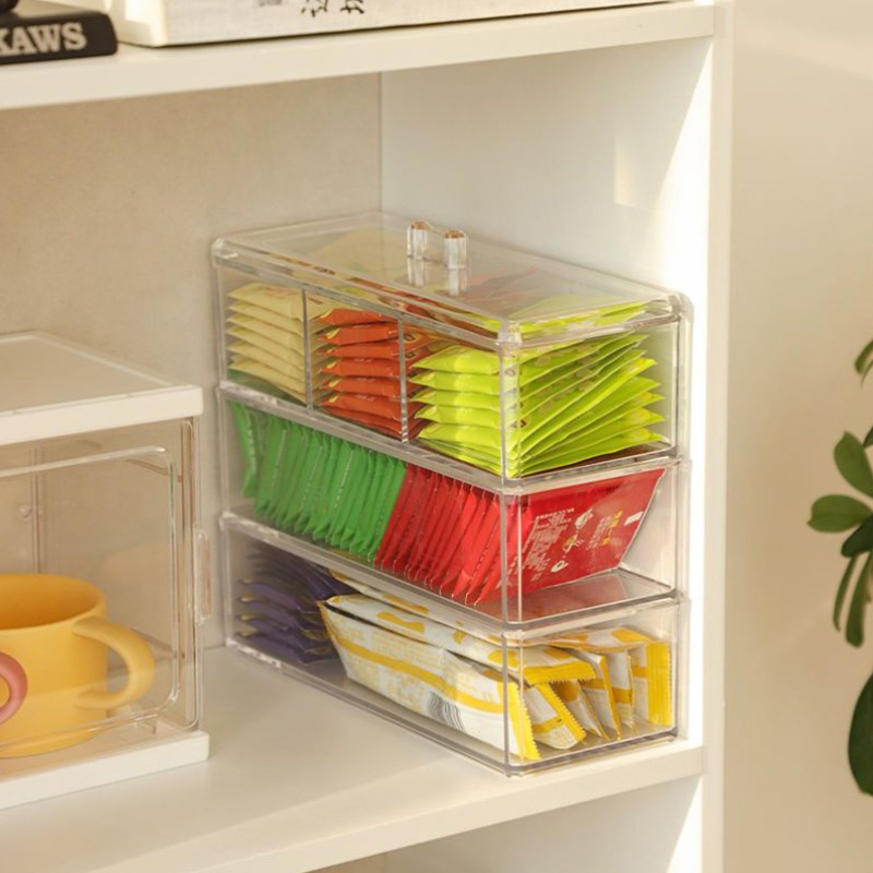 [E] Tea Bag Storage Box Drawer - Tea Coffee Sugar Container 评论和价格