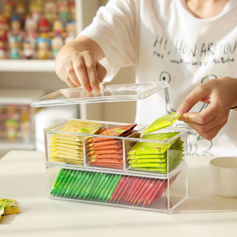[E] Tea Bag Storage Box Drawer - Tea Coffee Sugar Container 评论和价格