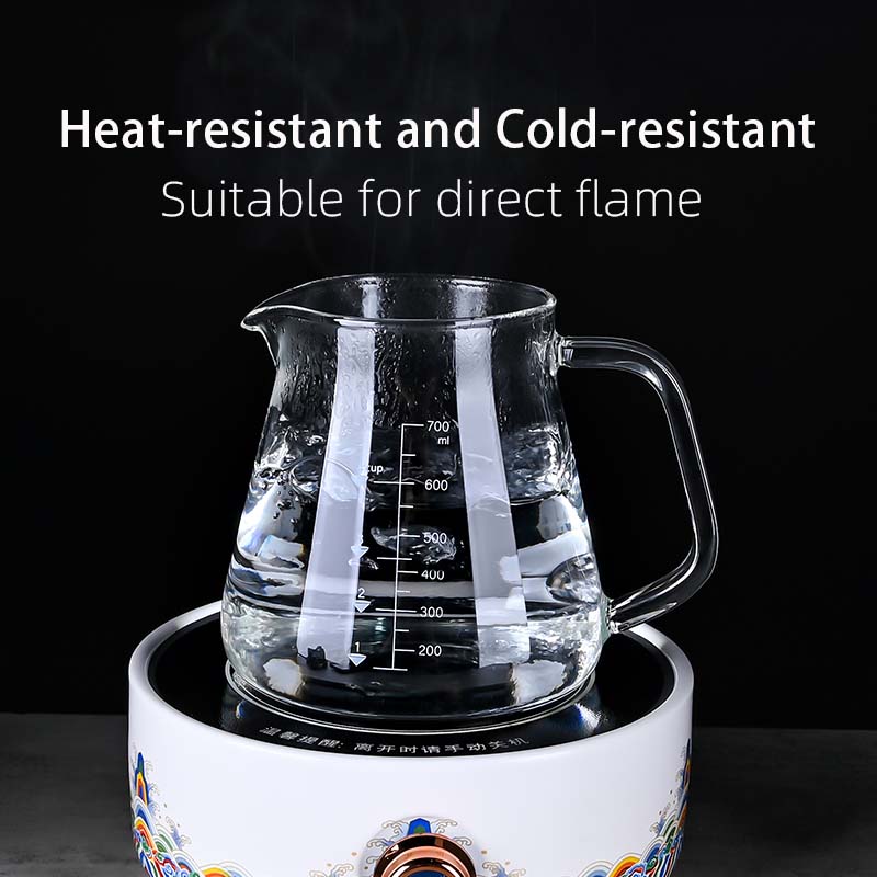 New High Borosilicate 700ml  G - Tea Coffee Pot Set 评论和价格