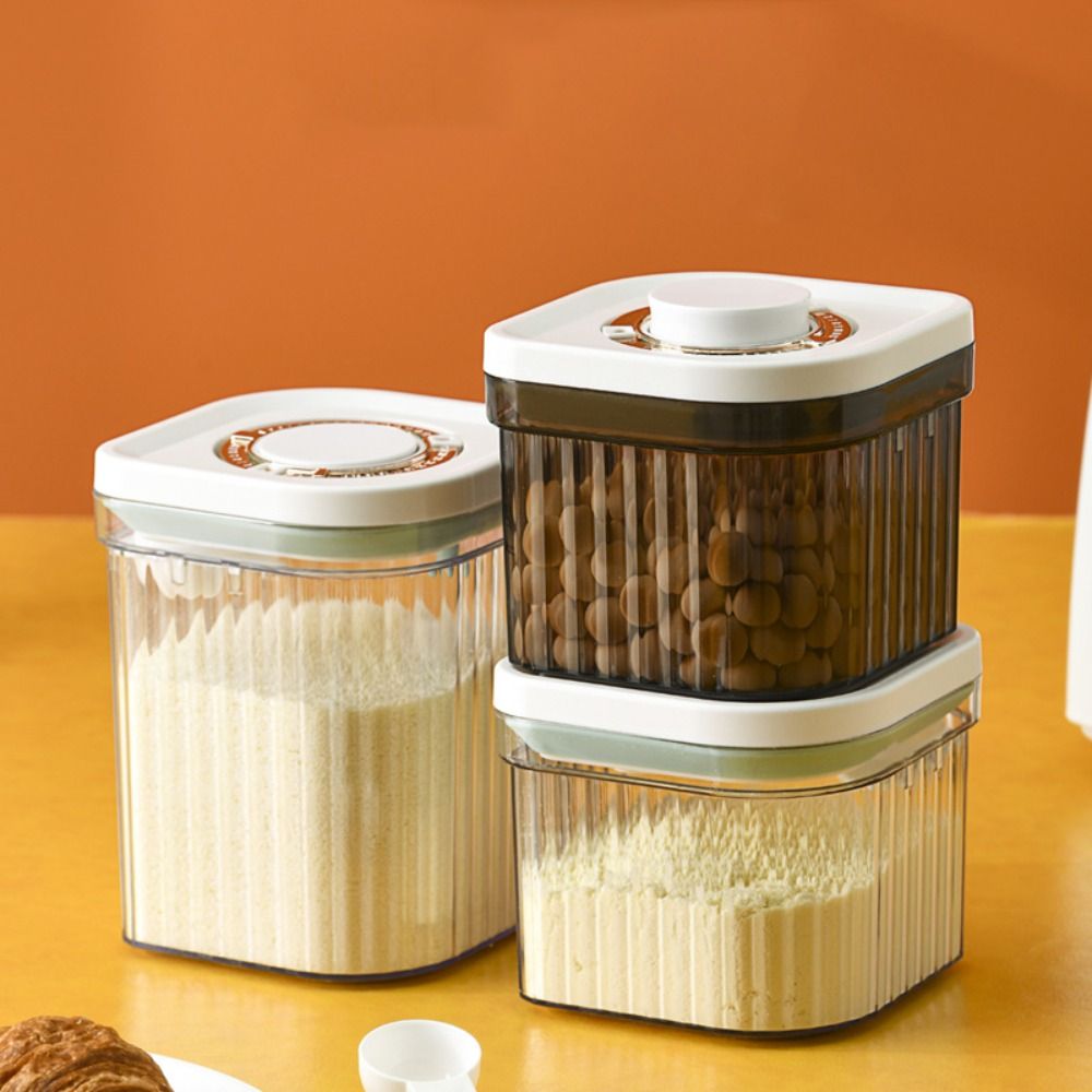 Stripe Pattern Milk Powder Sto - Tea Coffee Sugar Container 评论和价格