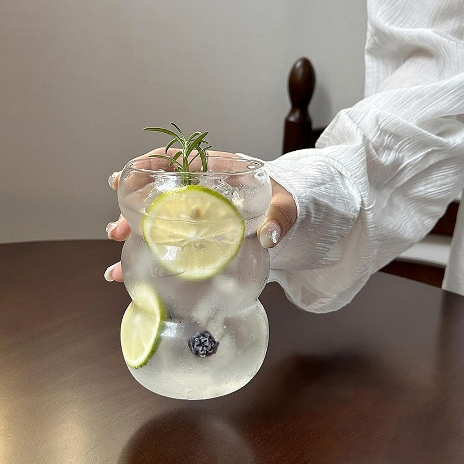 Ribbed Glass Water Tumbler, Wa - Water Tea And Coffee 评论和价格