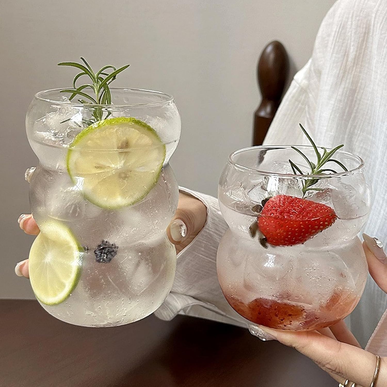 Ribbed Glass Water Tumbler, Wa - Water Tea And Coffee 评论和价格
