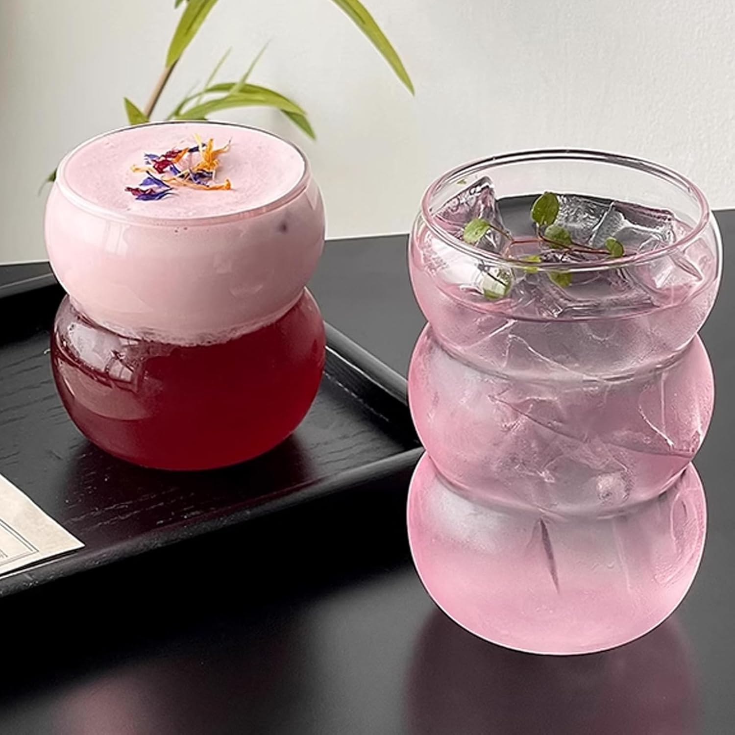 Ribbed Glass Water Tumbler, Wa - Water Tea And Coffee 评论和价格