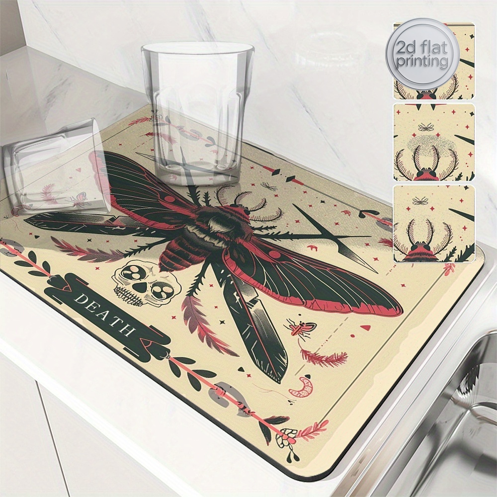 1pc  Card Moth Skull Gothic Ab - Tea Coffee Utensils 评论和价格