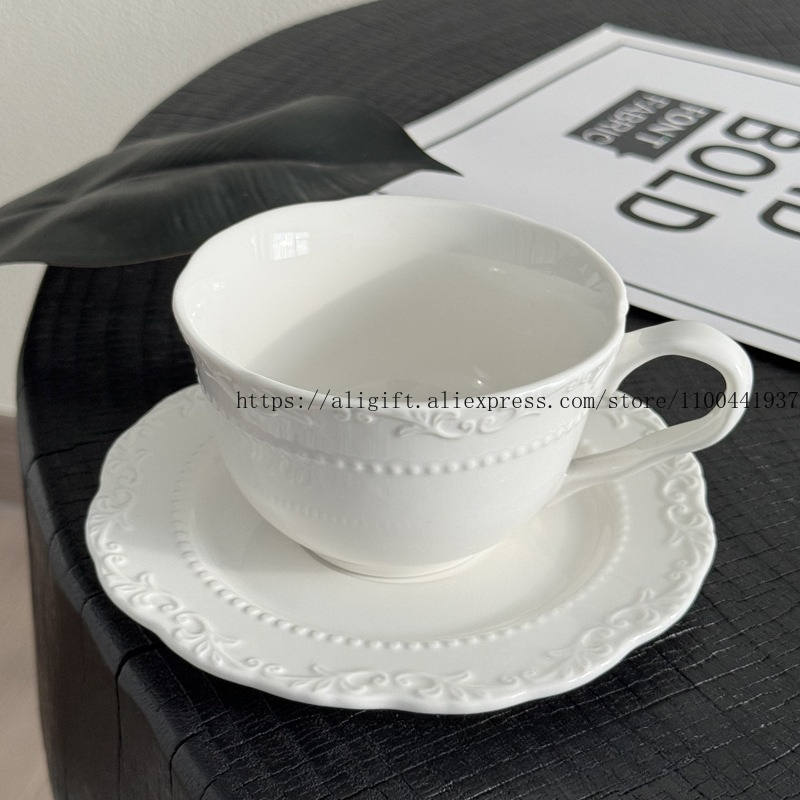 French Light Luxury Embossed F - Tea Coffee Pot Set 评论和价格
