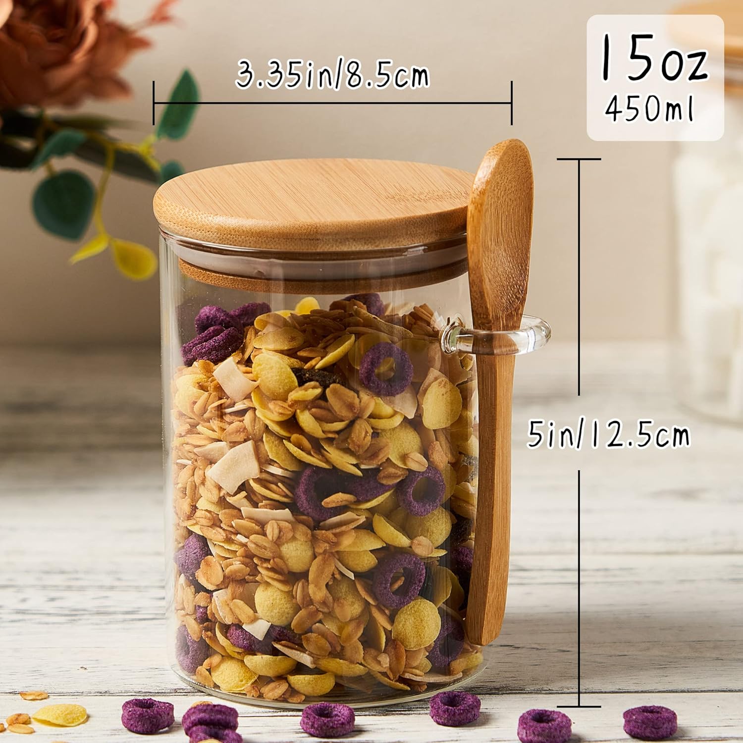 2 Pack 15oz Glass Sugar Contai - Coffee Tea Sugar 评论和价格