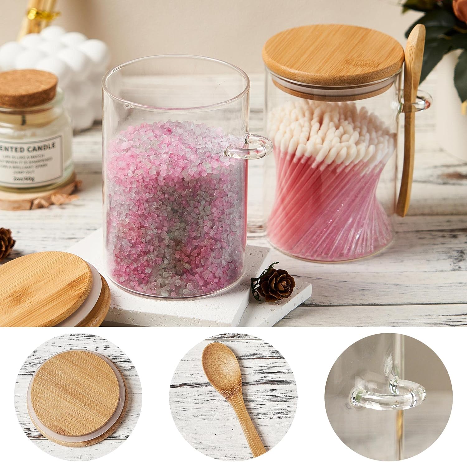 2 Pack 15oz Glass Sugar Contai - Coffee Tea Sugar 评论和价格
