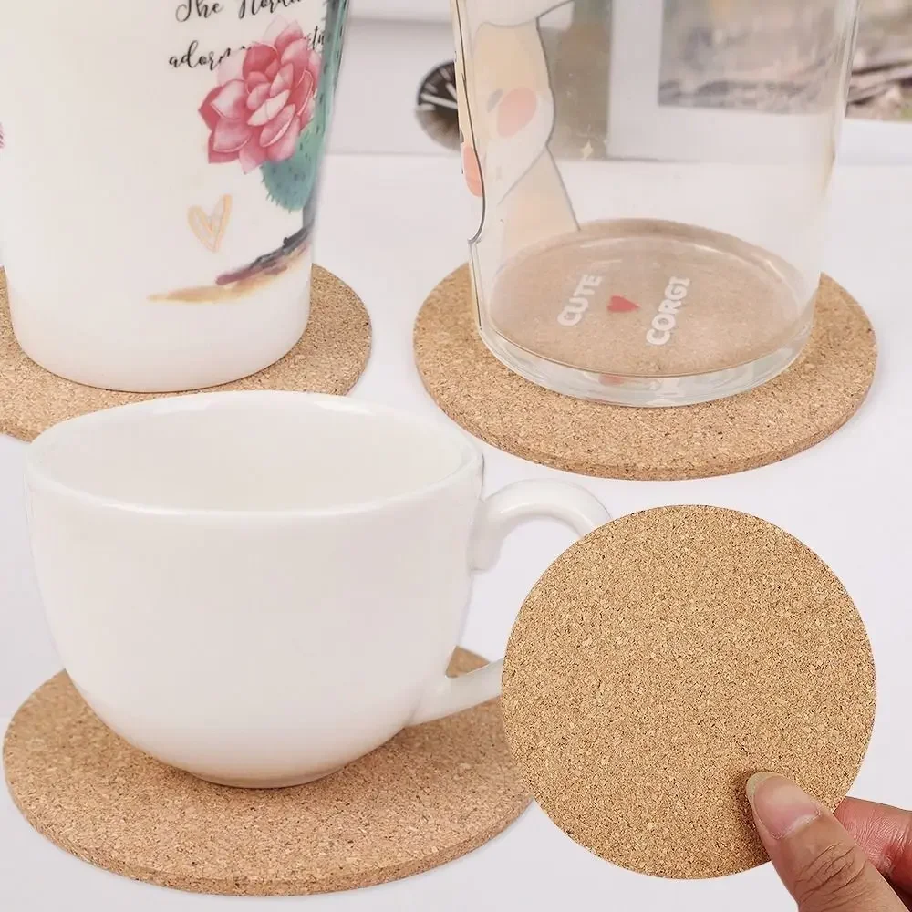 1/5/10PCS Round Wood Mats Natu - Coffee Tea Stand 评论和价格