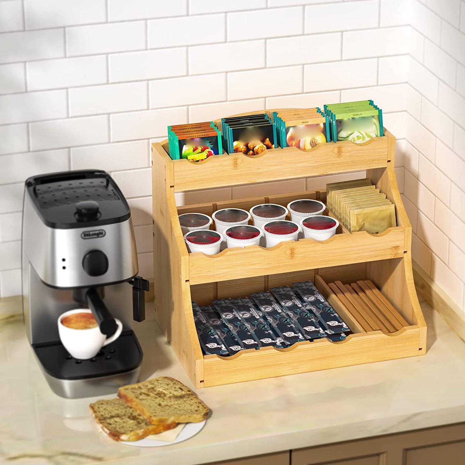 Tea Bag Organizer Wood Coffee  - Coffee Tea Break 评论和价格