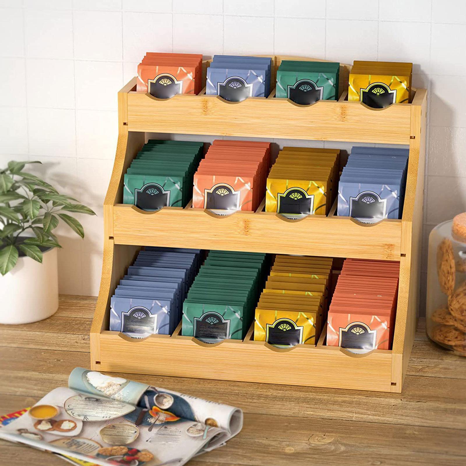 Tea Bag Organizer Wood Coffee  - Coffee Tea Break 评论和价格