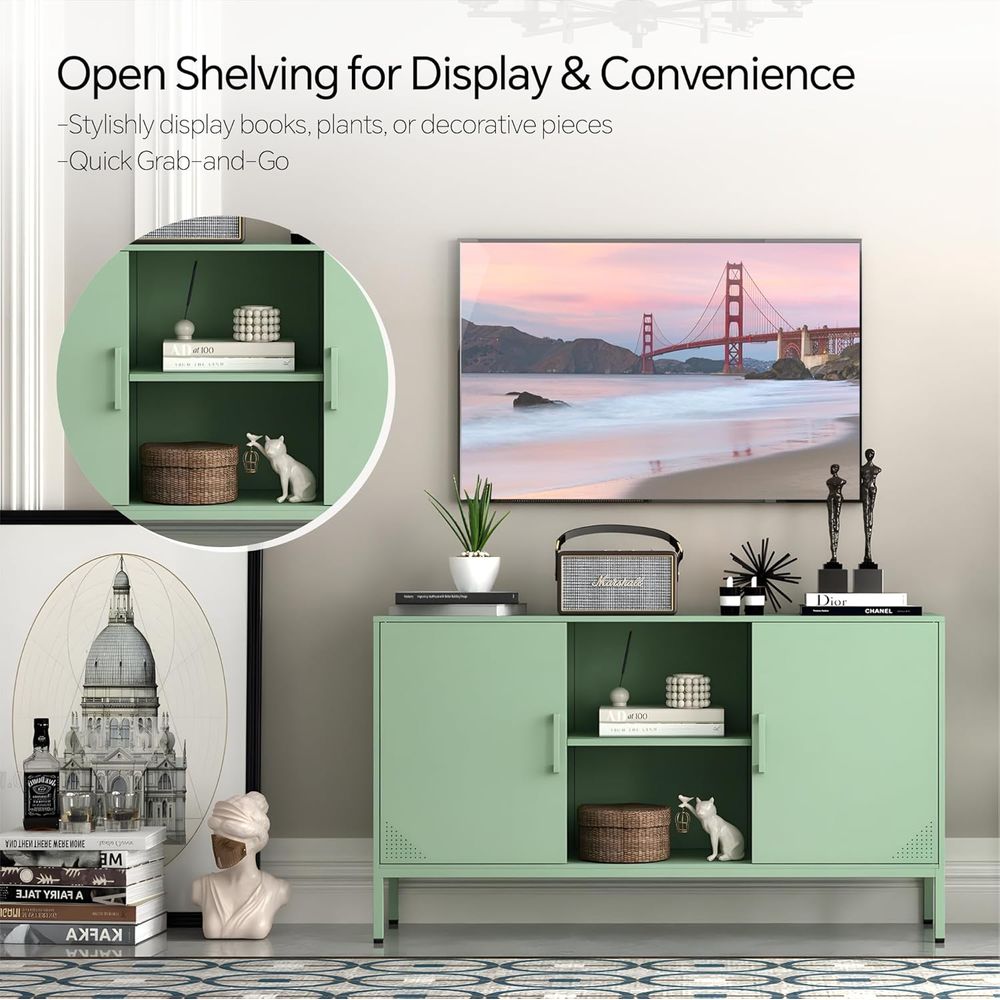 Green 65 Inch TV Stand with St - Coffee & Tea Haus 评论和价格